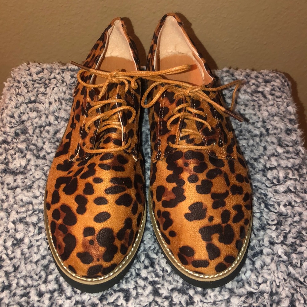Leopard Print Oxfords